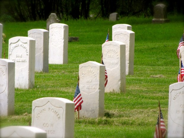 Milwaukee Calvary Cemetery Civil War grave of Joseph Shefhey.