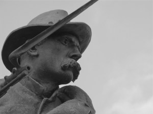 The detail incorporated in the sculpture is striking. The Rebels are in for it now, these guys look as though they mean business. Photo by John Swanson