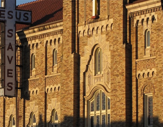 Spectacular brick work, art glass windows, and careful attention to detail are highlights of the former Zenith Theater. Carl Swanson photo