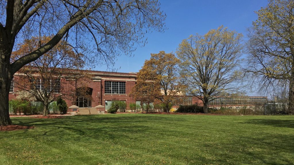 A view of the former Cottrell & Sons, Claybourn Division printing press manufacturing plant at 3701 North Humboldt Boulevard in Milwaukee, WI
